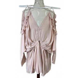 AVA Romper Spaghetti Strap One Piece Shorts with Ruffle Dressy Size 6